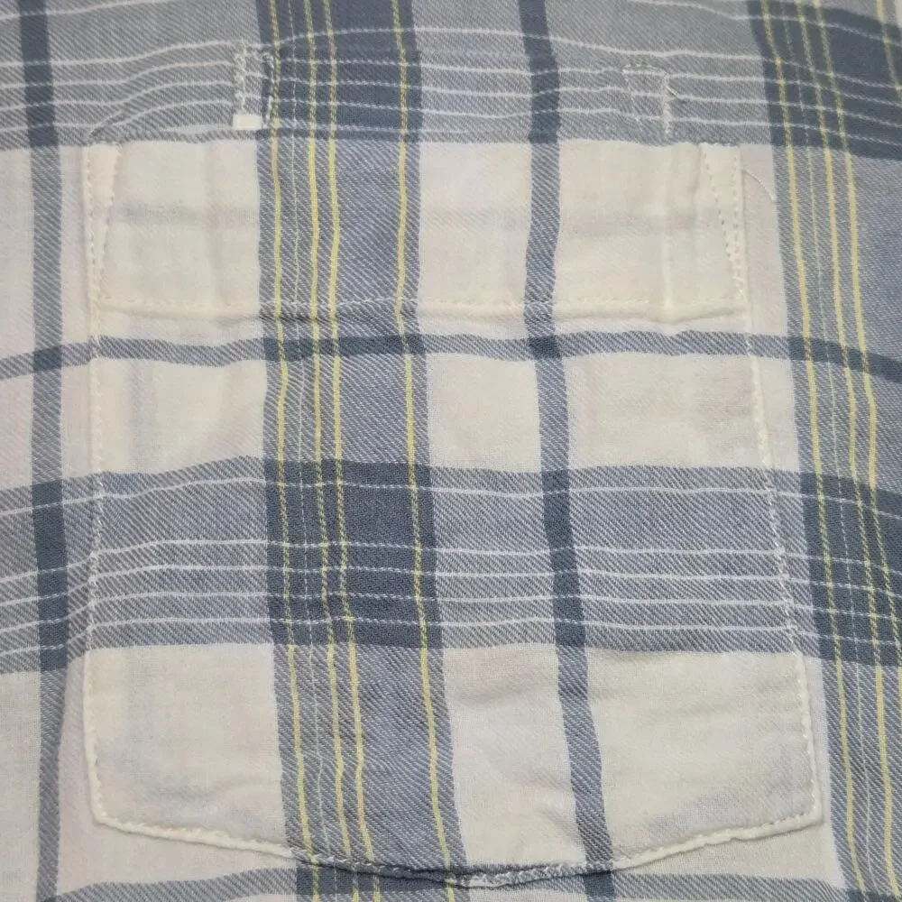 The North Face Plaid Short‎ Sleeve Button Up Shirt Men's Size XL